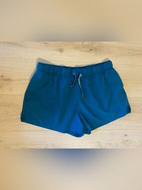 Marika Teal Athletic Shorts with Drawstring